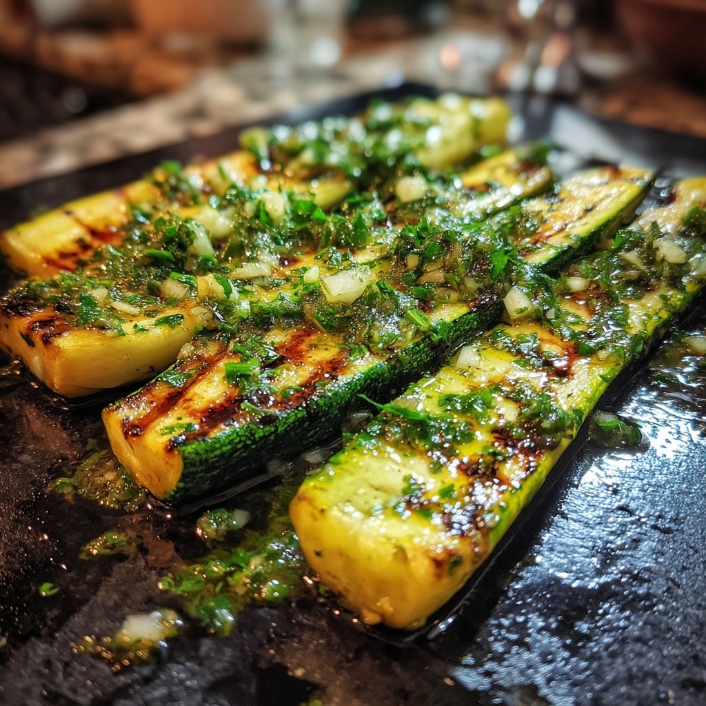 Gegrillte Zucchini Mit Kräuteröl