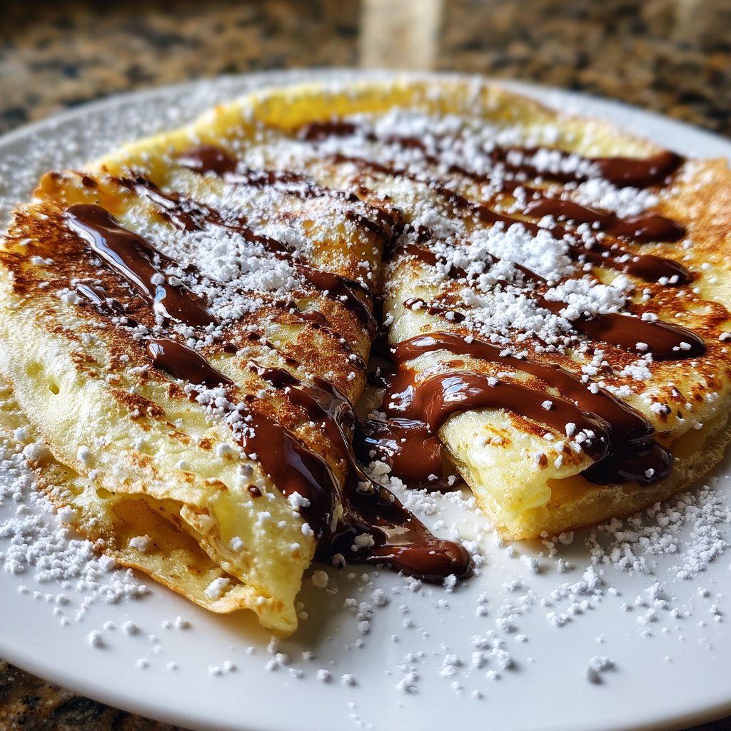 Pfannkuchen mit Schokolade