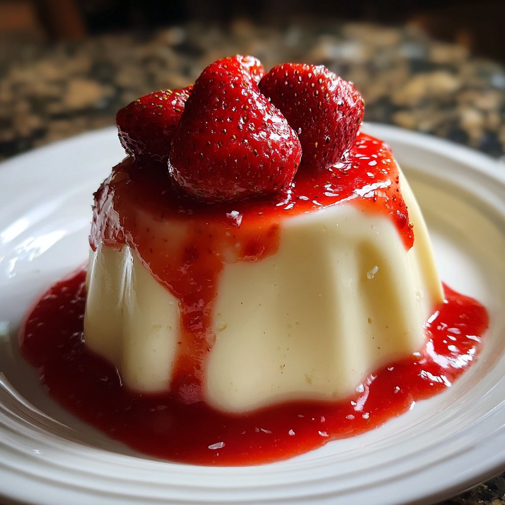Panna Cotta mit Erdbeersauce