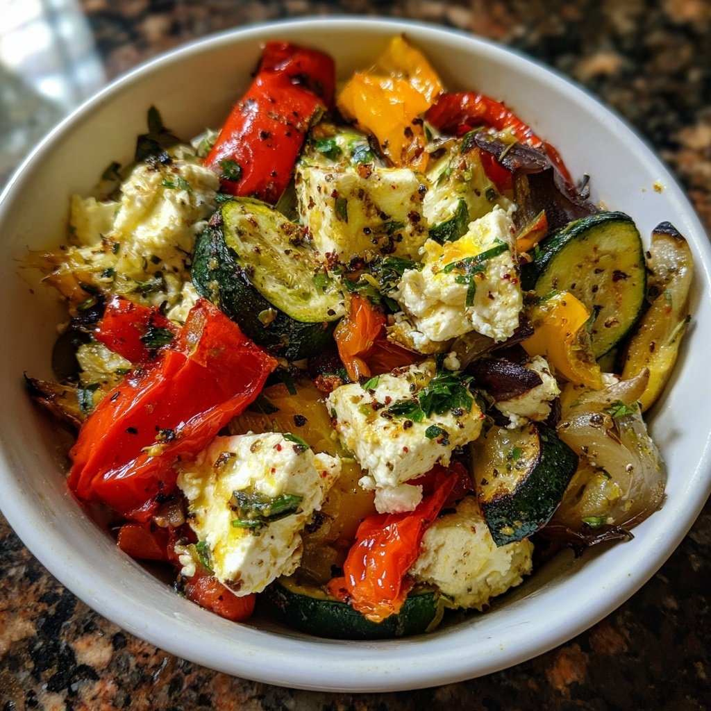Gesund & Leicht Mediterrane Gemüsepfanne mit Feta