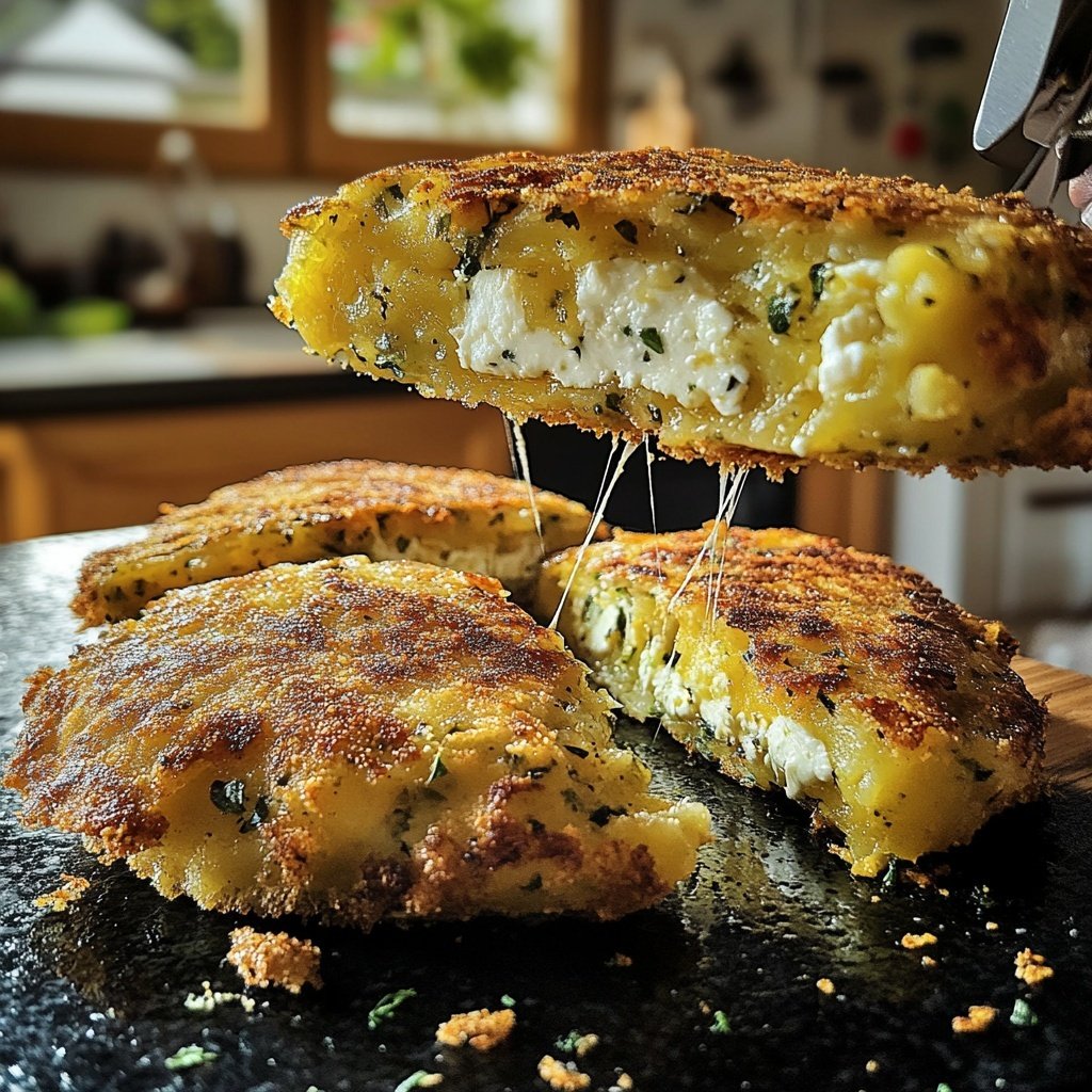 Kartoffelfrikadellen mit Schafskäse