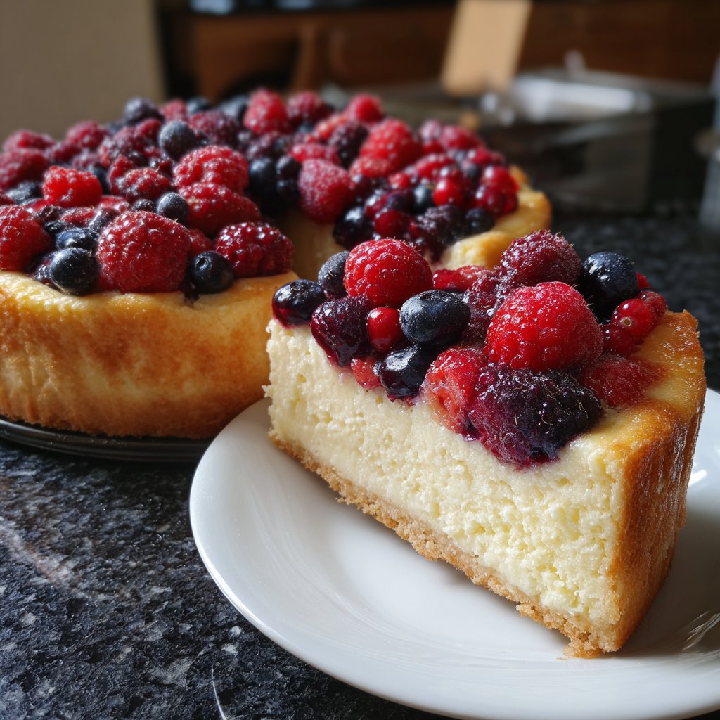 Käsekuchen mit Beeren