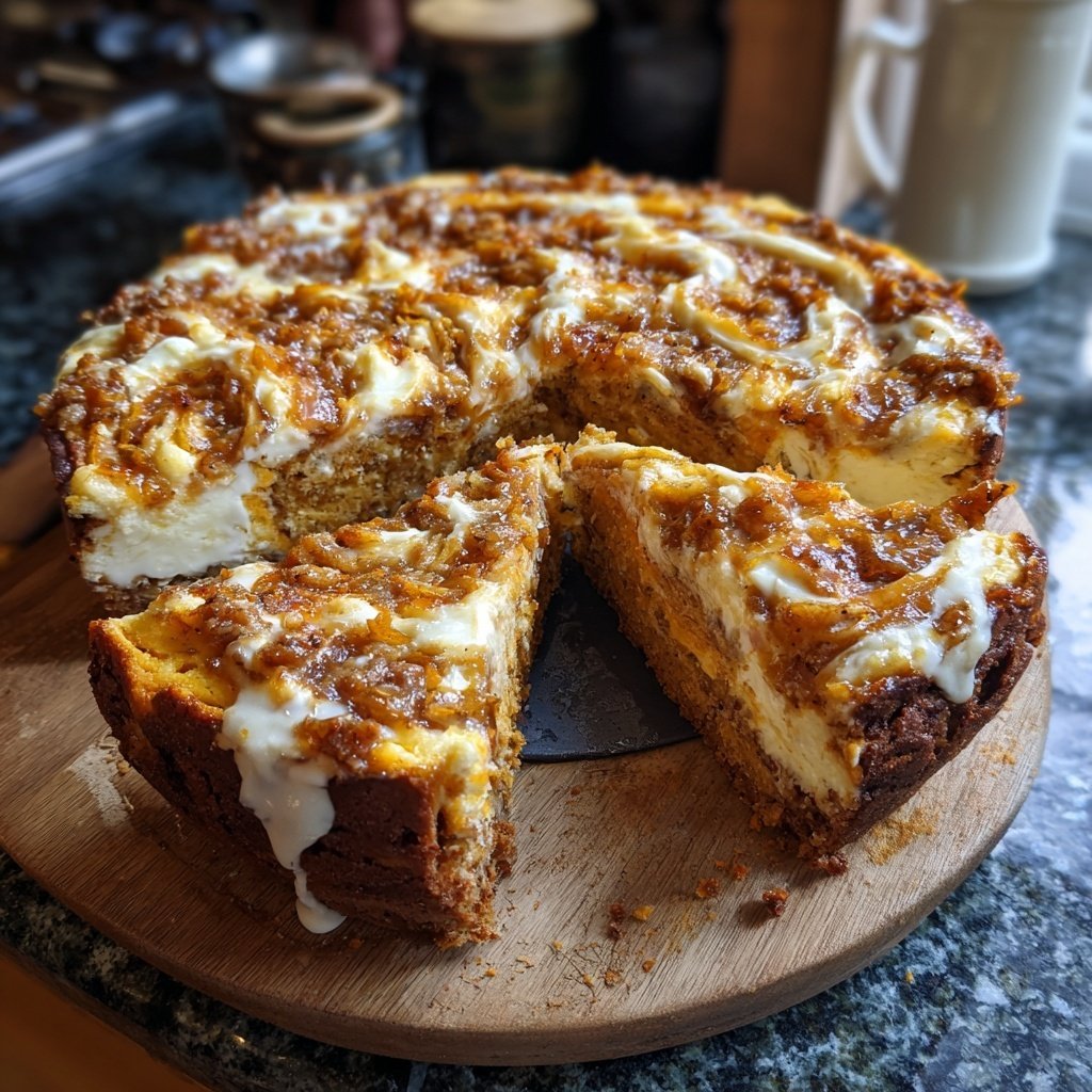 Karottenkuchen Mit Frischkäse Wirbel